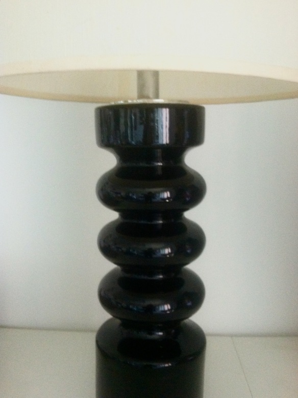 Black 1960's vintage lamp