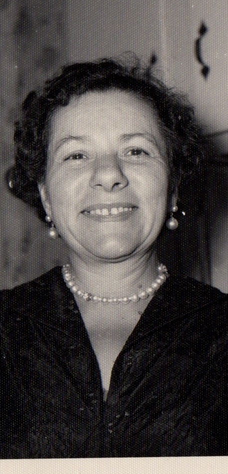 Black and white portrait of Jill's maternal grandmother